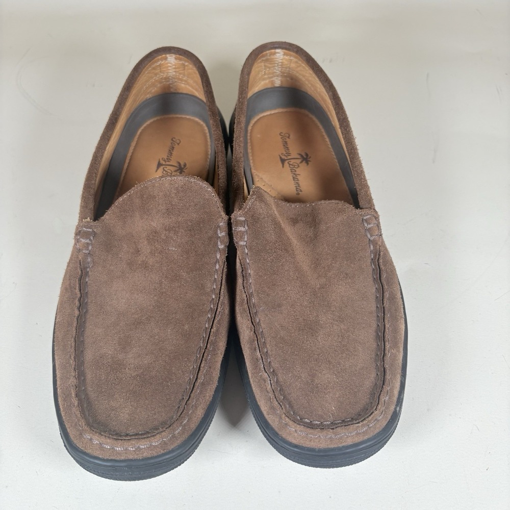 Tommy Bahama Loafers Men's Size 8 Mocha‎ Leather Suede Slip-On Boat Shoes TB294